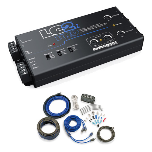 AudioControl LC2i PRO with Kicker 46CK4 4-AWG Complete Amplifier Wiring Kit