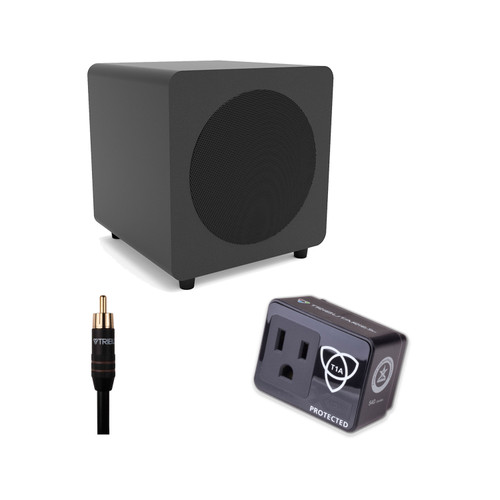 Kanto SUB8 Black + Tributaries Series 2 Sub Cable + T1A Protection Kit