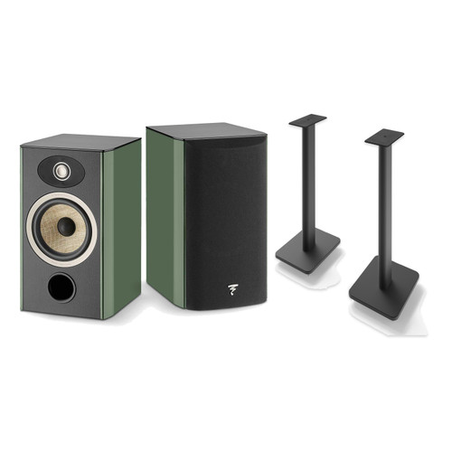 Focal Aria Evo X N°1 Moss Green High Gloss + Kanto SP26 Black Stands