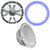 Wet Sounds Revo 12" Subwoofer, Grill, & RGB LED Ring - White Subwoofer & Gunmetal  Steel Grill - 4 Ohm