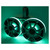 Two Pairs of Wet Sounds REVO6-XSG-SS Gunmetal 6.5" LED Speakers in KMTED Black Enclosures with RGB LED Rings