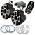Wet Sounds REV10B-SC Swivel Clamp Tower Speakers with RGB LED Speaker Rings, Translucent Grills & LED Controller - Black