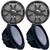 Two Wet Sounds Revo 12" Subwoofers & Grills - Black Subwoofers & Black Closed Face SW Grills - 2 Ohm