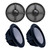 Two Wet Sounds Revo 10" Subwoofers & Grills - Black Subwoofers & Black Closed Face XW Grills - 2 Ohm