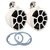 Wet Sounds REV 10 Swivel Clamp Tower Speakers with Wet Sounds LEDKITREV10-RGB RGB LED Speaker Rings - White