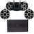 Wet Sounds REV 3-SOME & Amp- REV410 & REV10 Tower Speakers & A  SYN-DX 6 amplifier (Black w/ Fixed Clamps)