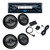 Sony DSX-M55BT Bluetooth Marine Receiver with two pairs of XS-MP1611B Black 6.5" Speakers and Sirius XM tuner bundle