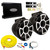 Wet Sounds REV10B-X Black 10" Tower Speakers With Arc Audio KS-600.2 Amplifier with Wiring Kit