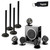 Focal Dome 5.1-Channel Speaker System With Sub Air (Black) With Two Pair of Focal Dome Speaker Stands