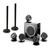 Focal Dome 5.1-Channel Speaker System With Sub Air (Black) With a Pair of Focal Dome Speaker Stands