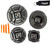Polk Audio - A Pair Of DB652 6.5" Coaxial and A Pair Of DB402 4" Speakers - Bundle Includes 2 Pair