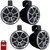 Wet Sounds - Two Pairs Of RECON 6 POD-B - Wet Sounds 6.5 Inch Tower Speakers, Black Enclosures with Silver XS Grilles