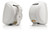 Russound 5" White Indoor Outdoor Wall Mount or Bookshelf Speaker Bundle 4 pair (8 total)