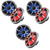 Wet Sounds OE-65ic-S-RGB 6.5" OEM Replacement Speakers with Silver Grill and RGB Lighting 3 Pairs