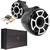 Wet Sounds REV8B-X 8" Black Tower Speakers with X-Mounts & SYN-DX2.3 1200 Watt Amplifier