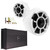 Wet Sounds REV8W-X 8" White Tower Speakers with X-Mounts & SYN-DX2.3 1200 Watt Amplifier