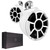 Wet Sounds REV10W-SMINI 10" White Tower Speakers with Stainless Steel Swivel Mini Clamps & SYN-DX2.3 1200 Watt Amplifier