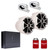 Wet Sounds ICON8W-FC-SA 8" White Tower Speakers with Silver Aluminum Fixed Clamps & SYN-DX2 750 Watt Amplifier