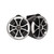 Wet Sounds ICON8B-FC-SA 8" Black Tower Speakers with Silver Aluminum Fixed Clamps & SYN-DX2 750 Watt Amplifier