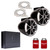 Wet Sounds ICON8B-FMINI 8" Black Tower Speakers with Stainless Steel MINI Fixed Clamps & SYN-DX2 750 Watt Amplifier