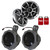 Wet Sounds 1-Pair OE-65ic-S 6.5" OEM Replacement Speakers W/ Silver Grill + SSV US2-C65 6.5" Pods w/1.75" Clamps