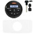 MB QUART GMR-3 Waterproof Radio with Stinger SEADASH3W Universal Marine 3" Radio Dash Kit-White, and SMRAUXUSB3 USB/AUX