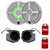 Wet Sounds RECON 6-XWW RGB 6.5" White Grill RGB Marine Speakers with RZ4-F65U 2014+ Polaris RZR Front Kick Pods