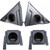 SSV Polaris Slingshot SS-F65U 6.5" Front Unloaded Speaker Pods with (2) SS-BS10U behind seat 10" Subwoofer Box Unloaded