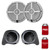 Wet Sounds RECON 6-XWW 6.5" White Grill Marine Speakers with YZ-F65U Front Speaker Pods Compatible With Yamaha YXZ1000R 2016+