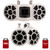 Wet Sounds REV410W-SC REV Series 10" White Wake Tower Speakers & REV8W-SC 8" Wake Tower Speakers With Swivel Clamps