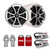 Wet Sounds ICON8W-SBM ICON Series 8" White Wake Tower Speakers with Swivel Brackets and ADPMCBracket-11 MasterCraft Adapters