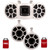 Wet Sounds REV410W-FC REV Series 10" White Wake Tower Speakers & REV8W-FC 8" Wake Tower Speakers With Fixed-Clamps