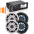Fusion MS-RA70N Marine AM/FM/BT/NEMA2000 Stereo with 2 Pair Fusion XS-FL65SPGW XS Series 6.5" Coax, RGB LED, Sports Grey & White Grille