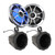 Wet Sounds Recon8-S RGB 8" Sliver Grill Marine Speakers with US2-C8 Universal 8-inch Cage Mount Speaker Pods With Clamps
