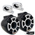 Wet Sounds REV8 8" Fixed Silver Aluminum Clamp Tower Speakers - Black (Pair) - Used Open Box
