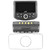 Stinger SPXM1 Marine/Powersports Media Player with SPXSH440 100 Amp Switch Hub and White Universal Dash Panel