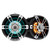 Fusion SG-FLT652SPC 6.5'' Sports Grey Chrome Tower Speaker with Deck Mount and SG-DA41400 4-Channel Amplifier