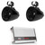MTX 2 WET8CWB 8" 200W RMS 4Ω Tower Speaker LEDs - Black & WET75.4 Thunder Marine 100W x 4 @ 2Ω Amplifier