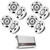 MTX 4 Pairs WET77-W 7.7" 75W RMS 4Ω Coaxial Speakers - White & WET75.4 Thunder Marine 100W x 4 @ 2Ω Amplifier