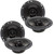 PowerBass Two Pairs of S-675 6.75" OEM Replacement Coaxial Speakers