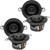 PowerBass Two Pairs of S-3502 3.5" OEM Replacement Coaxial Speakers