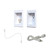 Kanto PMX680 Tv Mounting package W/ Single outlet thru wall power kit