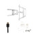 Kanto PDX680W Tv Mounting package W/ DUAL outlet thru wall power kit And HDMI Cable