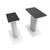 Kanto SP9W Pair of 9" Desktop Speaker Stands with 30-Degrees of Swivel and Mounting Screw, White