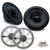 BLUAVE M9.0CX3-S 9" Marine Coaxial Speakers With MG90 Marine Grills In Silver