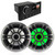 Fusion MS-RA670 Marine Receiver with 1 Pair Fusion EL-FL651SPG 6.5" Marine Speakers RGB LED Speakers