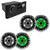 Fusion MS-RA670 Marine Receiver with 2 Pairs Fusion EL-FL651SPG 6.5" Marine Speakers RGB LED Speakers