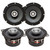 PowerBass 1 Pair of OE-402 4" Coaxial 2-Ohm + 1 Pair of OE-652 6.5" 2-Ohm Speakers