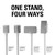 Sanus SAN-WSS21-W1 White Wireless Speaker Stand designed for Sonos ONE & ONE SL - EACH
