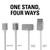 Sanus SAN-WSS21-B1 Black Wireless Speaker Stand designed for Sonos ONE & ONES SL - EACH